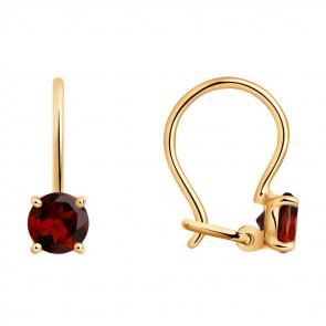 Золотые серьги SOKOLOV с гранатом 727427 фото