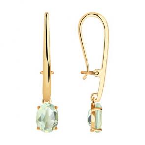 Золотые серьги SOKOLOV с аметистом 727579 фото