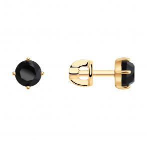 Золотые серьги SOKOLOV с ониксом 727617 фото