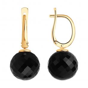 Золотые серьги SOKOLOV с агатом 727701 фото