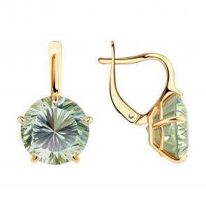 Золотые серьги SOKOLOV с аметистом 727801 фото