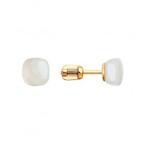 Золотые серьги SOKOLOV с лунным камнем 727847 фото