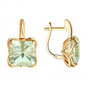 Золотые серьги SOKOLOV с аметистом 727876 фото