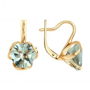 Золотые серьги SOKOLOV с аметистом 728030 фото