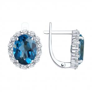 Серьги из белого золота SOKOLOV 728096-3 фото