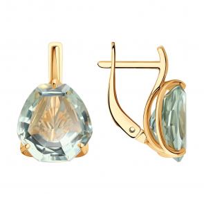 Золотые серьги SOKOLOV с аметистом 728467 фото