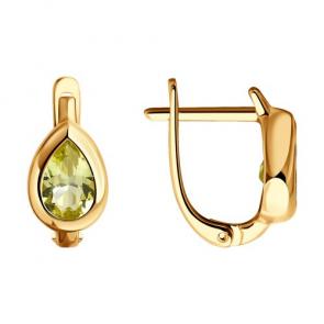 Золотые серьги SOKOLOV с кварцем 728540 фото