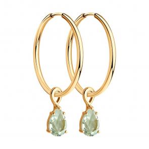 Золотые серьги SOKOLOV с празиолитом 728633 фото