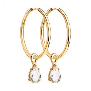 Золотые серьги-трансформеры SOKOLOV с горным хрусталем 728634 фото