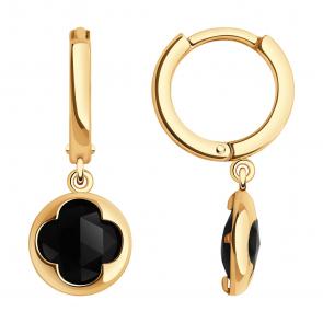 Золотые серьги SOKOLOV с агатом 728738 фото