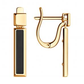 Золотые серьги SOKOLOV с агатом 728743 фото