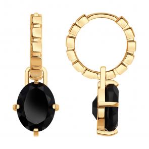 Золотые серьги-трансформеры SOKOLOV с агатом 728885 фото