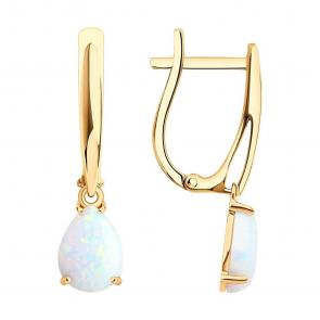 Золотые серьги SOKOLOV с опалом 729042 фото