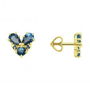 Серьги из лимонного золота SOKOLOV с Лондон топазом 729085-2 фото