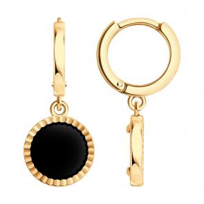 Золотые серьги SOKOLOV с агатом 729139 фото