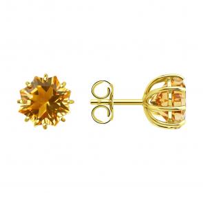 Золотые серьги SOKOLOV с цитрином 729206-2 фото