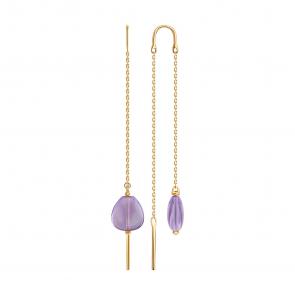 Золотые серьги SOKOLOV с аметистом 729266 фото