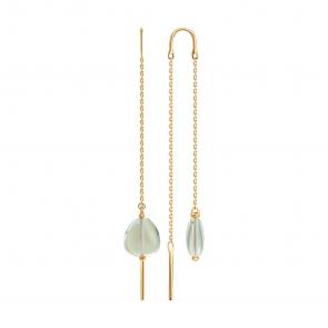 Золотые серьги SOKOLOV с празиолитом 729268 фото