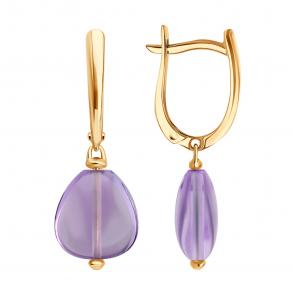 Золотые серьги SOKOLOV с аметистом 729270 фото