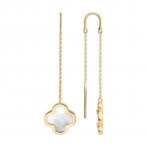 Золотые серьги SOKOLOV с перламутром 729283 фото