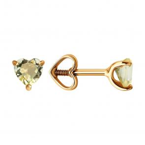 Золотые серьги SOKOLOV с кварцем 729297 фото