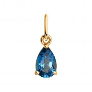 Золотая подвеска SOKOLOV с Лондон топазом 731377 фото