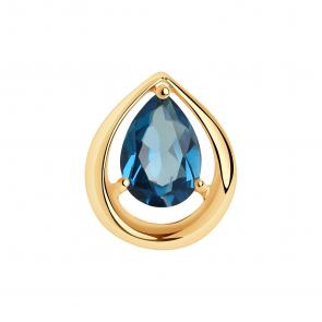 Золотая подвеска SOKOLOV с Лондон топазом 731398 фото