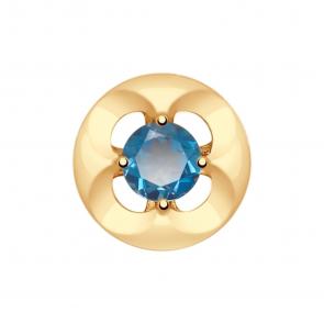 Золотая подвеска SOKOLOV с Лондон топазом 731702 фото