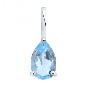 Подвеска из белого золота SOKOLOV с топазом 732176 фото