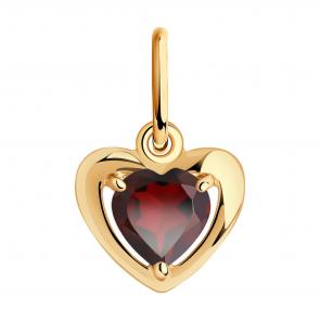 Золотая подвеска SOKOLOV с гранатом 732196 фото