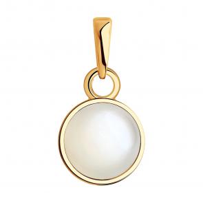 Золотая подвеска-трансформер SOKOLOV с лунным камнем и фианитом 732317 фото