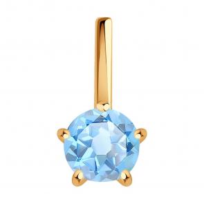 Золотая подвеска SOKOLOV с топазом 732817 фото