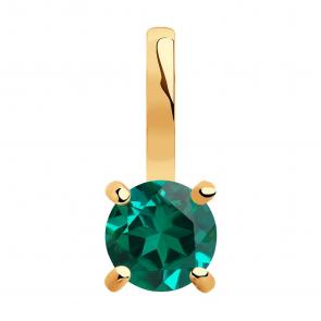 Золотая подвеска SOKOLOV с гидротермальным изумрудом 732841 фото
