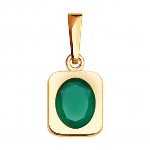 Золотая подвеска SOKOLOV с агатом 732873 фото