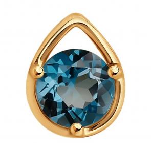 Золотая подвеска SOKOLOV с Лондон топазом 732878 фото