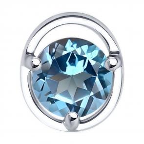 Подвеска из белого золота SOKOLOV с топазом 732884-3 фото