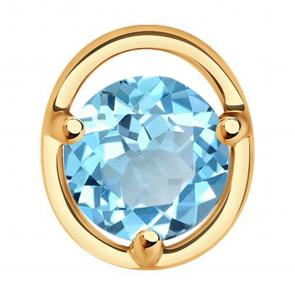 Золотая подвеска SOKOLOV с топазом 732884 фото