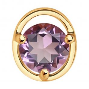 Золотая подвеска SOKOLOV с аметистом 732885 фото