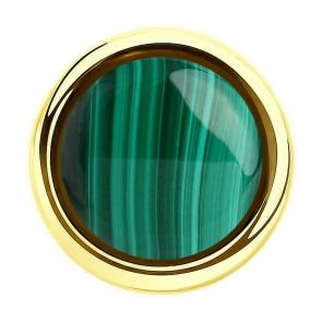 Подвеска из лимонного золота SOKOLOV с малахитом 732946-2 фото