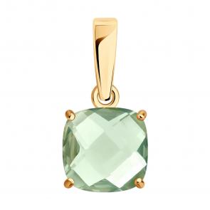 Золотая подвеска SOKOLOV с празиолитом 733018 фото