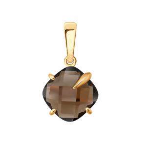 Золотая подвеска SOKOLOV с раухтопазом 733027 фото