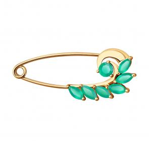 Золотая булавка SOKOLOV с агатом 740207 фото