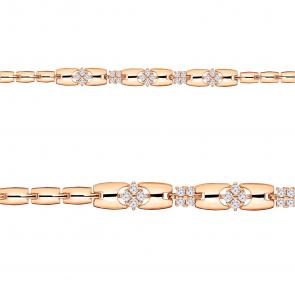 Золотой браслет AQUAMARINE с фианитом 74351А фото