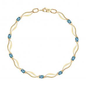 Золотой браслет SOKOLOV с Лондон топазом 750190 фото