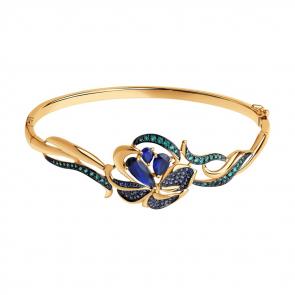 Золотой браслет SOKOLOV с фианитом и сапфировым корундом 750248 фото