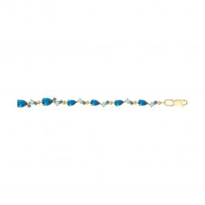 Золотой браслет SOKOLOV с топазом и Лондон топазом 750277 фото