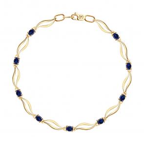 Золотой браслет SOKOLOV с сапфировым корундом 750295 фото