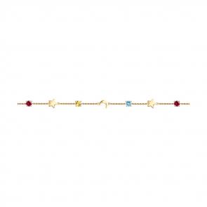 Золотой браслет SOKOLOV с топазом, цитрином и родолитом 750376 фото