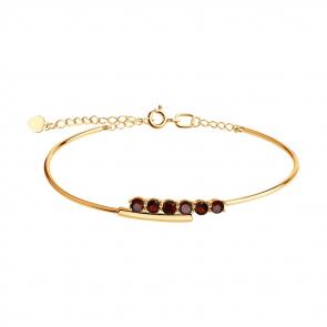 Золотой браслет SOKOLOV с гранатом 750408 фото