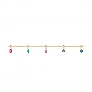 Золотой браслет SOKOLOV с аметистом, кварцем, агатом, родолитом и Лондон топазом 750416 фото